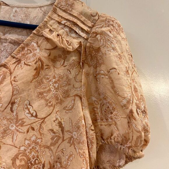 Anthropologie Moon River Tie Knot Button down crop top medium NWOT - Picture 4 of 9
